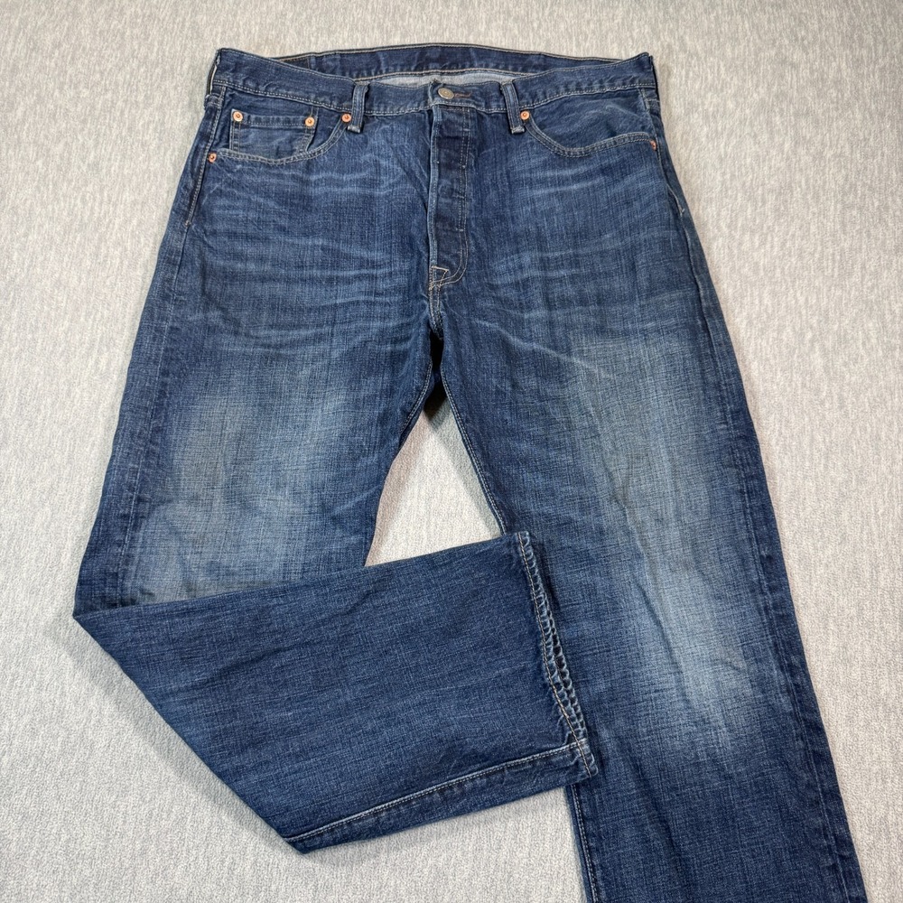 Levi's 501 Original Straight Jeans Men 38x30 Blue Denim Button Fly Classic Fit